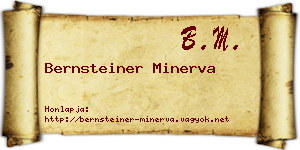Bernsteiner Minerva névjegykártya